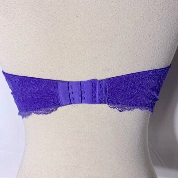 5/$25 La Senza Purple Lace Strapless Bra 34DD - Picture 5 of 12